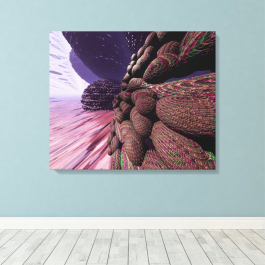 Planet Mars. Mauern von Gebäude. Leinwanddruck (Insitu (Holzboden))