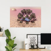 Planet Mars. Morgendämmerung. Poster (Heimbüro)