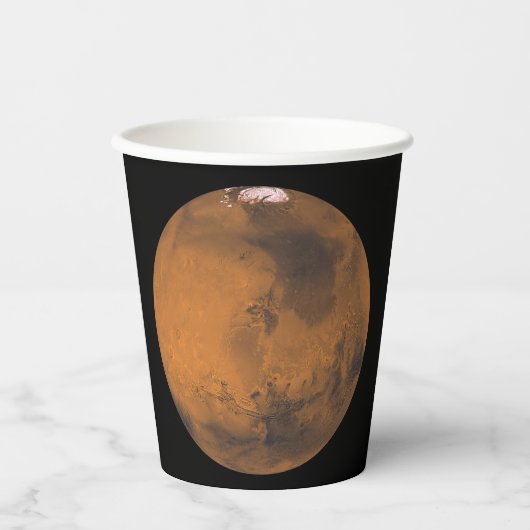 Planet Mars Pappbecher (Vorderseite)