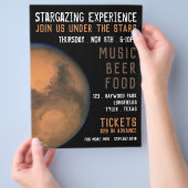 Planet-Mars, Planetarium-Eventwerbung Flyer (Hand)