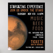 Planet-Mars, Planetarium-Eventwerbung Poster (Vorne)