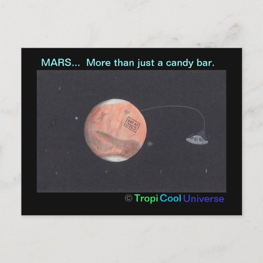 Planet MARS Postkarte (Vorderseite)