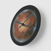 Planet-Mars Runde Wanduhr (Winkel)