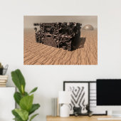 Planet Mars. Staubsturm. Poster (Heimbüro)