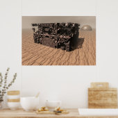 Planet Mars. Staubsturm. Poster (Küche)