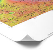 Planet Mars - Topografische Karte Poster (Ecke)