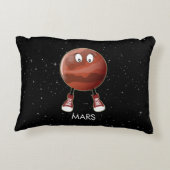 Planet Mars und Sterne Dekokissen (Rückseite)