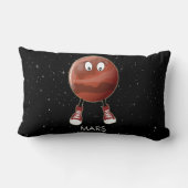Planet Mars und Sterne Lendenkissen (Rückseite)