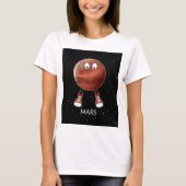 Planet Mars und Sterne T-Shirt (Vorderseite)