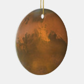 Planet-Mars Vollorange-Rundkreisornament Keramik Ornament (Rechts)