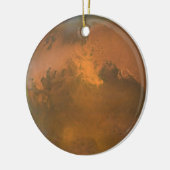 Planet-Mars Vollorange-Rundkreisornament Keramik Ornament (Links)