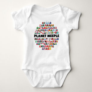 Planet Meeple, Black Text Baby Shirt