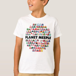 Planet Meeple, Black Text Boys Shirt
