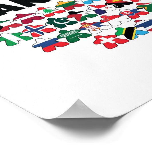 Planet Meeple, Black Text Poster (Ecke)