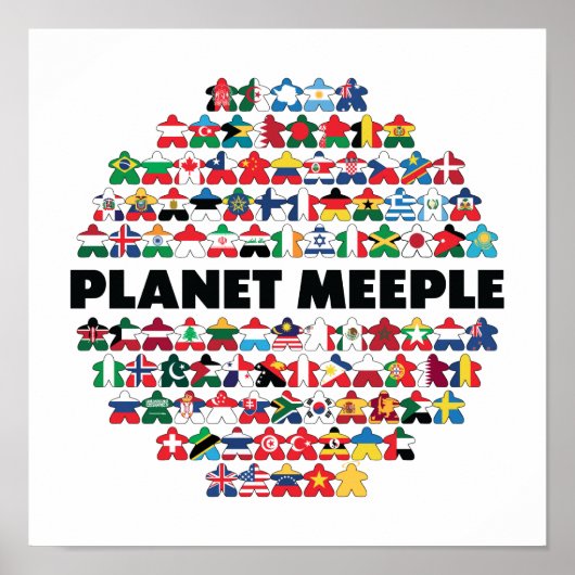 Planet Meeple, Black Text Poster (Vorne)