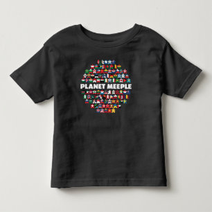 Planet Meeple, Kleinkind im weißen Text, Shirt