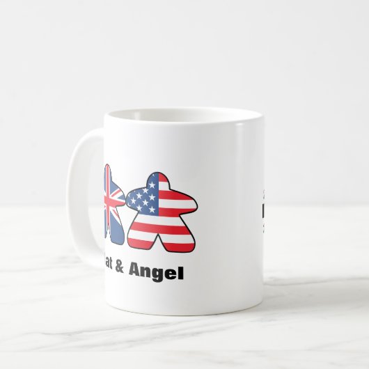 Planet Meeple Pals, UK & US Tasse (Vorderseite Links)