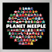 Planet Meeple, White Text Poster (Vorne)