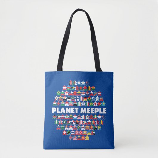 Planet Meeple, White Text Tasche (Vorderseite)