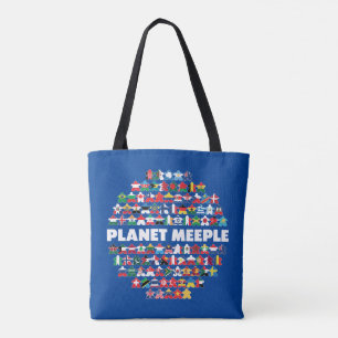 Planet Meeple, White Text Tasche