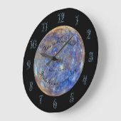 Planet Mercury Astronomy Gemini Acrylic Wall Clock Große Wanduhr (Winkel)