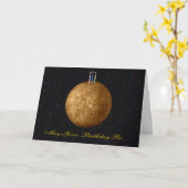 Planet Mercury Birthday Card Karte (Gelbe Blume)