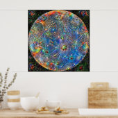 Planet Mercury Deep Dream Poster (Küche)