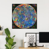Planet Mercury Deep Dream Poster (Heimbüro)