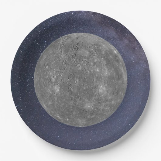 Planet Mercury Pappteller (Vorderseite)