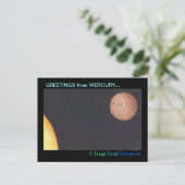 Planet MERCURY postcard Postkarte (Stehend Vorderseite)