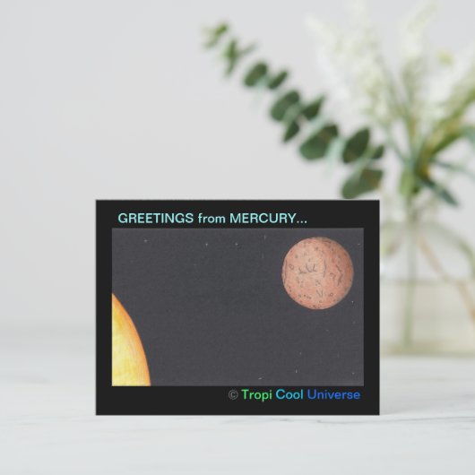 Planet MERCURY postcard Postkarte (Stehend Vorderseite)