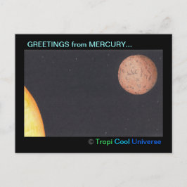 Planet MERCURY postcard Postkarte