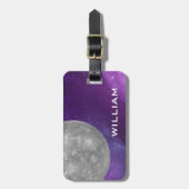 Planet Mercury Solar System Space Lila Galaxy Gepäckanhänger (Vorderseite vertikal)