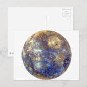 PLANET MERCURY v2 (Sonnensystem) ~ Postkarte (Vorne/Hinten)
