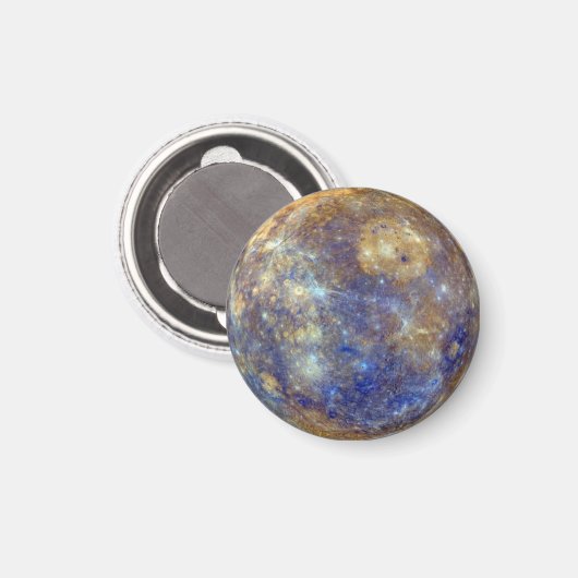 PLANET MERCURY v.2 (Sonnensystem) ~ Magnet (Vorderseite/Rückseite)