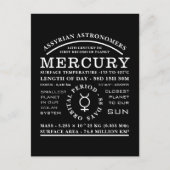 Planet Merkur - detailliertes Astronomiesymbol Postkarte (Vorderseite)