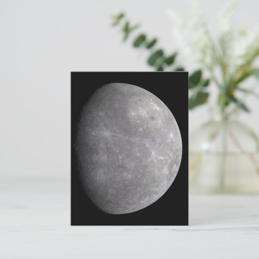 Planet Merkur im Weltraum Postkarte (Stehend Vorderseite)