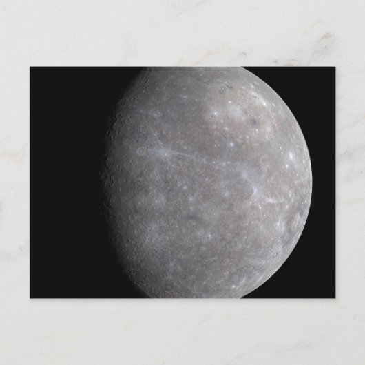 Planet Merkur im Weltraum Postkarte (Vorderseite)