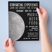 Planet-Merkur, Planetarium-Eventwerbung Flyer (Hand)