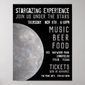 Planet-Merkur, Planetarium-Eventwerbung Poster (Vorne)