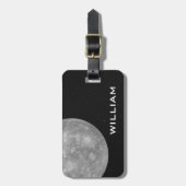 Planet Merkur Sonnensystem Schwarzer Raum mit Ster Gepäckanhänger (Vorderseite vertikal)