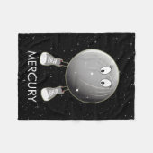 Planet Merkur & Stars Fleecedecke (Vorderseite (Horizontal))