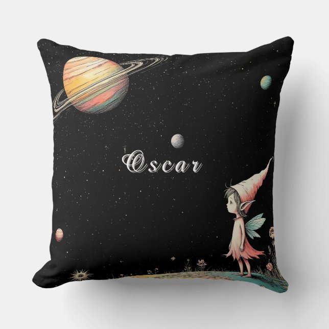 Planet mit Planeten Kissen (Vorderseite)