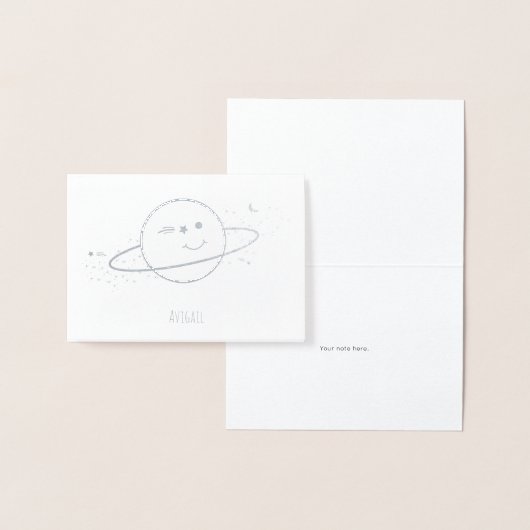 Planet Name Stationery Folienkarte (Anzeige)