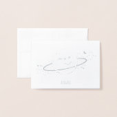 Planet Name Stationery Folienkarte (Vorderseite mit Umschlag)