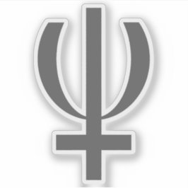 Planet-Neptun-Symbol (grau) Aufkleber
