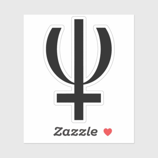 Planet-Neptun-Symbol (schwarz) Aufkleber (Blatt)