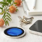 PLANET NEPTUN V.3 mit Stern-Hintergrund ~ Schlüsselanhänger (Seite)