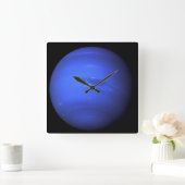 Planet Neptune Astronomy-lovers Wall Clock Quadratische Wanduhr (Zuhause)