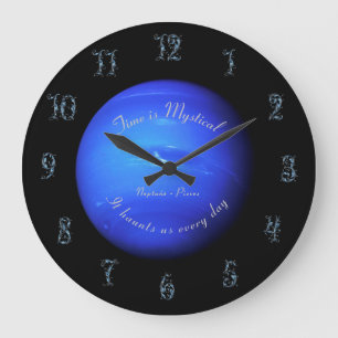 Planet Neptune Astronomy Pisces Acrylic Wall Clock Große Wanduhr